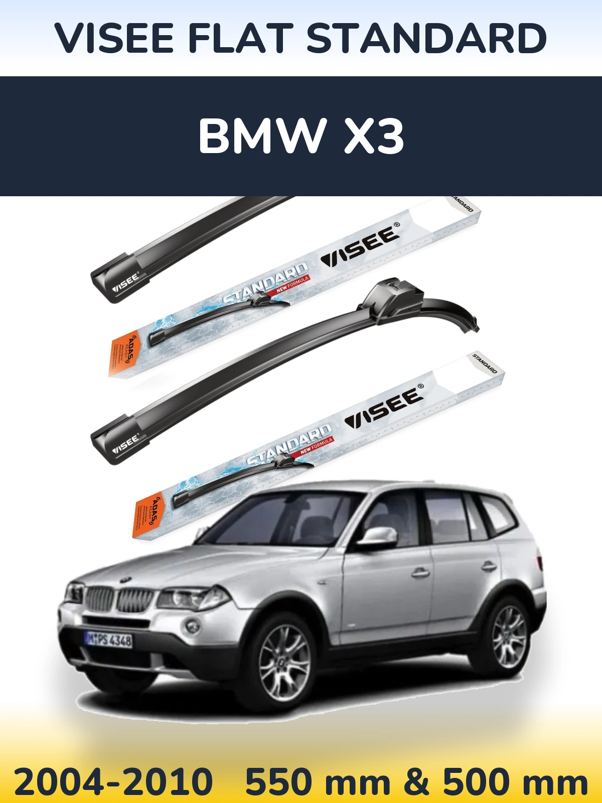 Torkarblad VISEE FLAT STANDARD för BMW X3