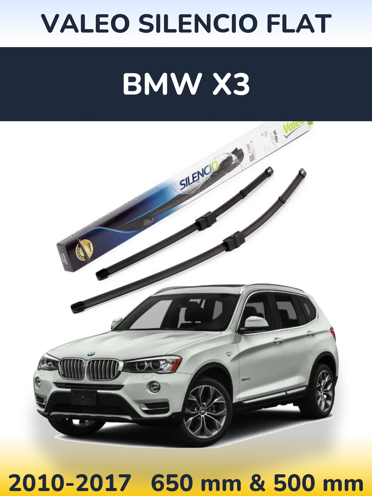 Torkarblad Valeo Silencio Flat för BMW X3