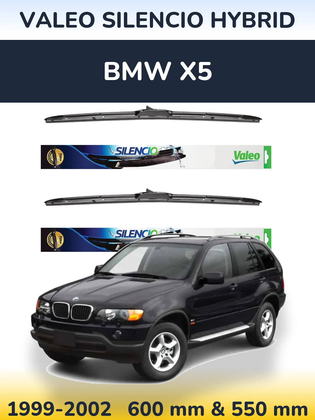 Torkarblad Valeo Silencio Hybrid för BMW X5