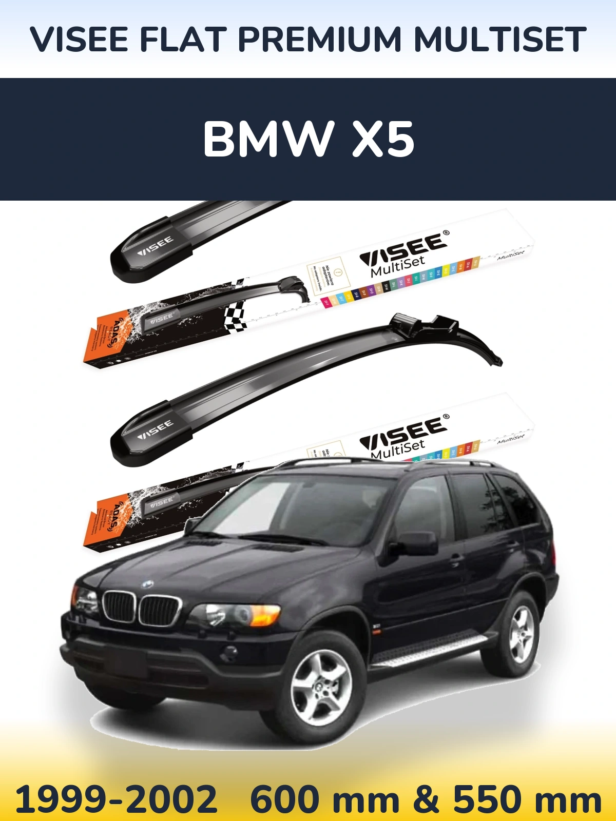 Torkarblad VISEE FLAT PREMIUM MultiSet för BMW X5