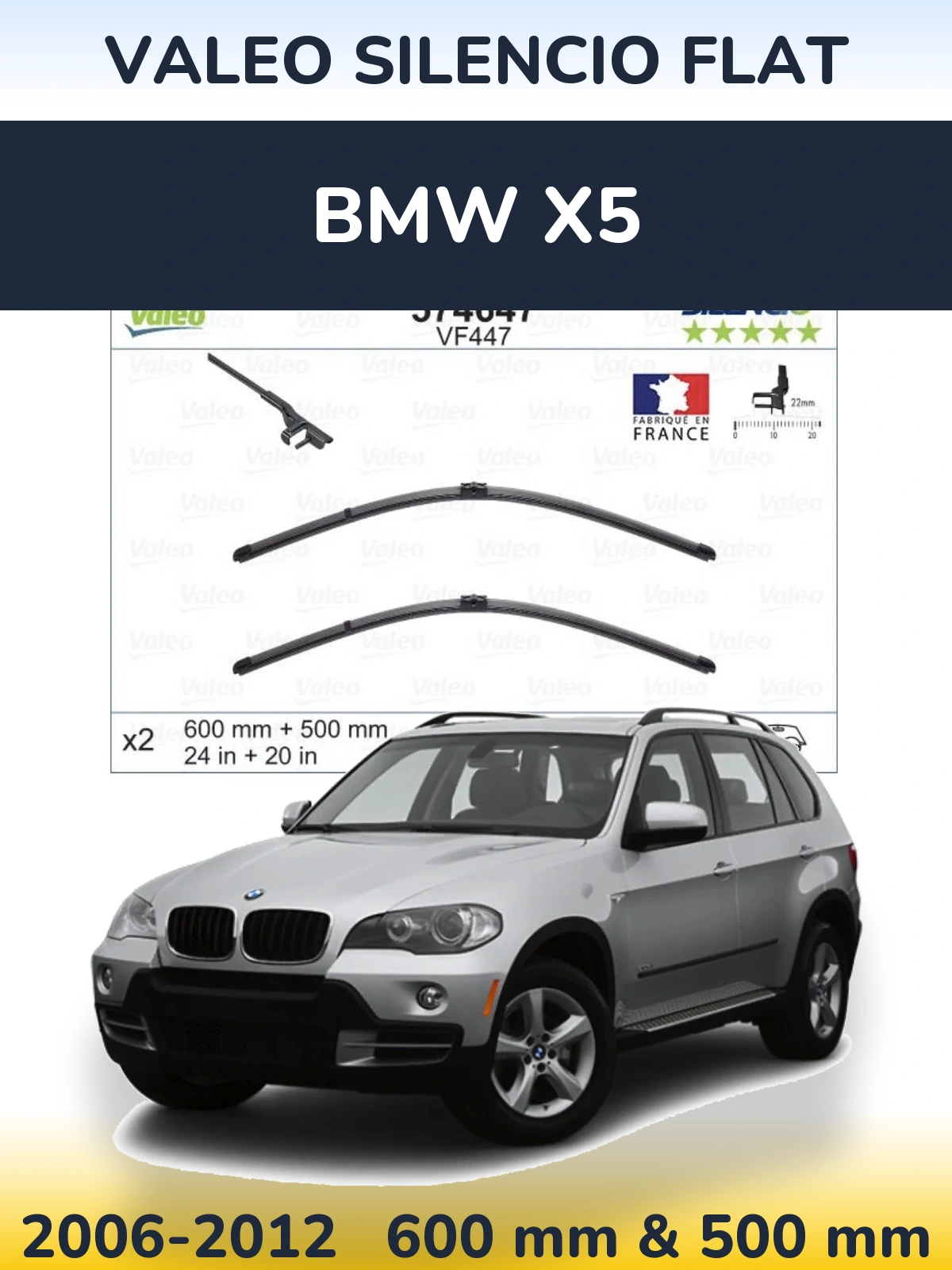 Torkarblad Valeo Silencio Flat för BMW X5