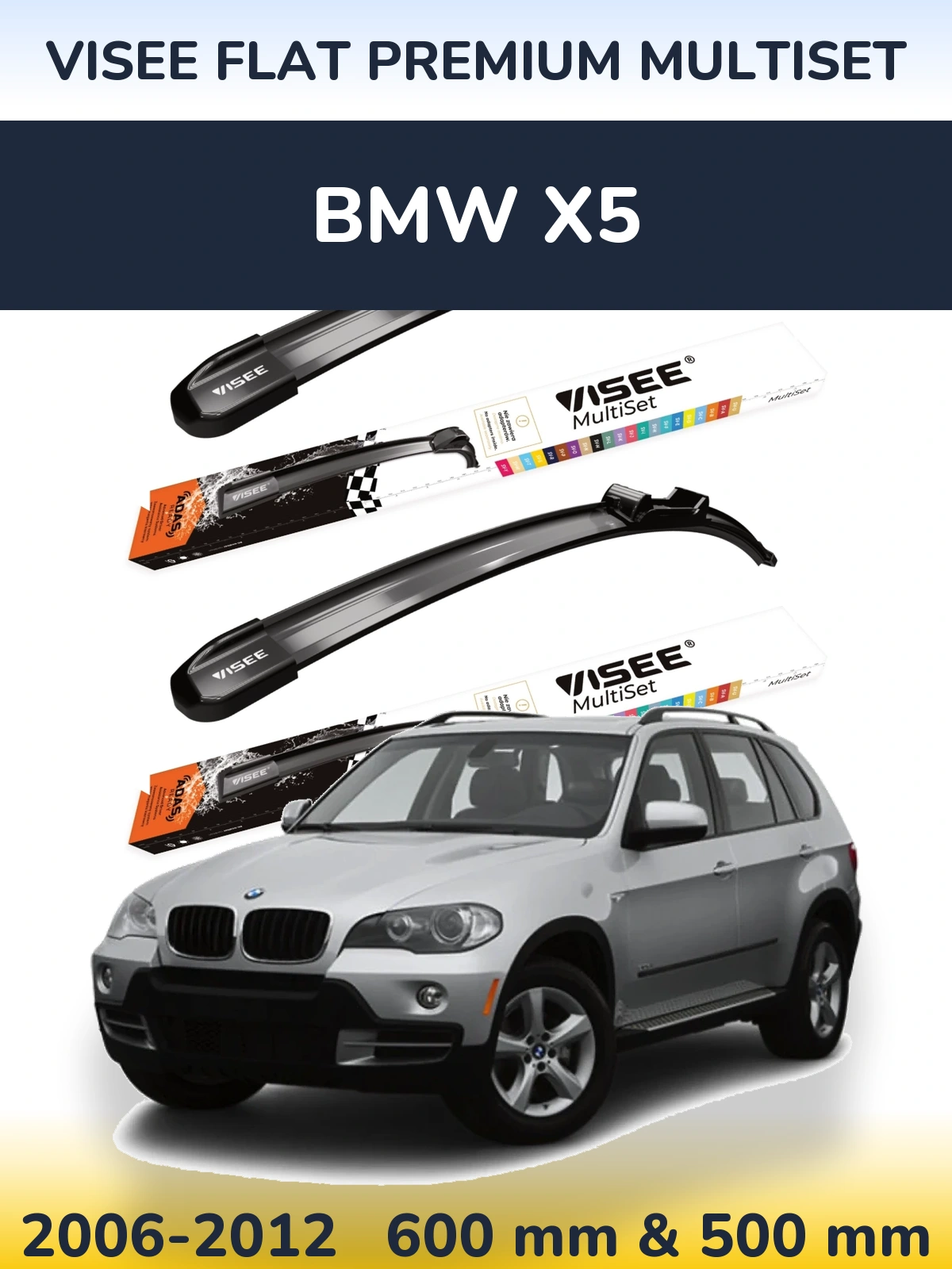 Torkarblad VISEE FLAT PREMIUM MultiSet för BMW X5