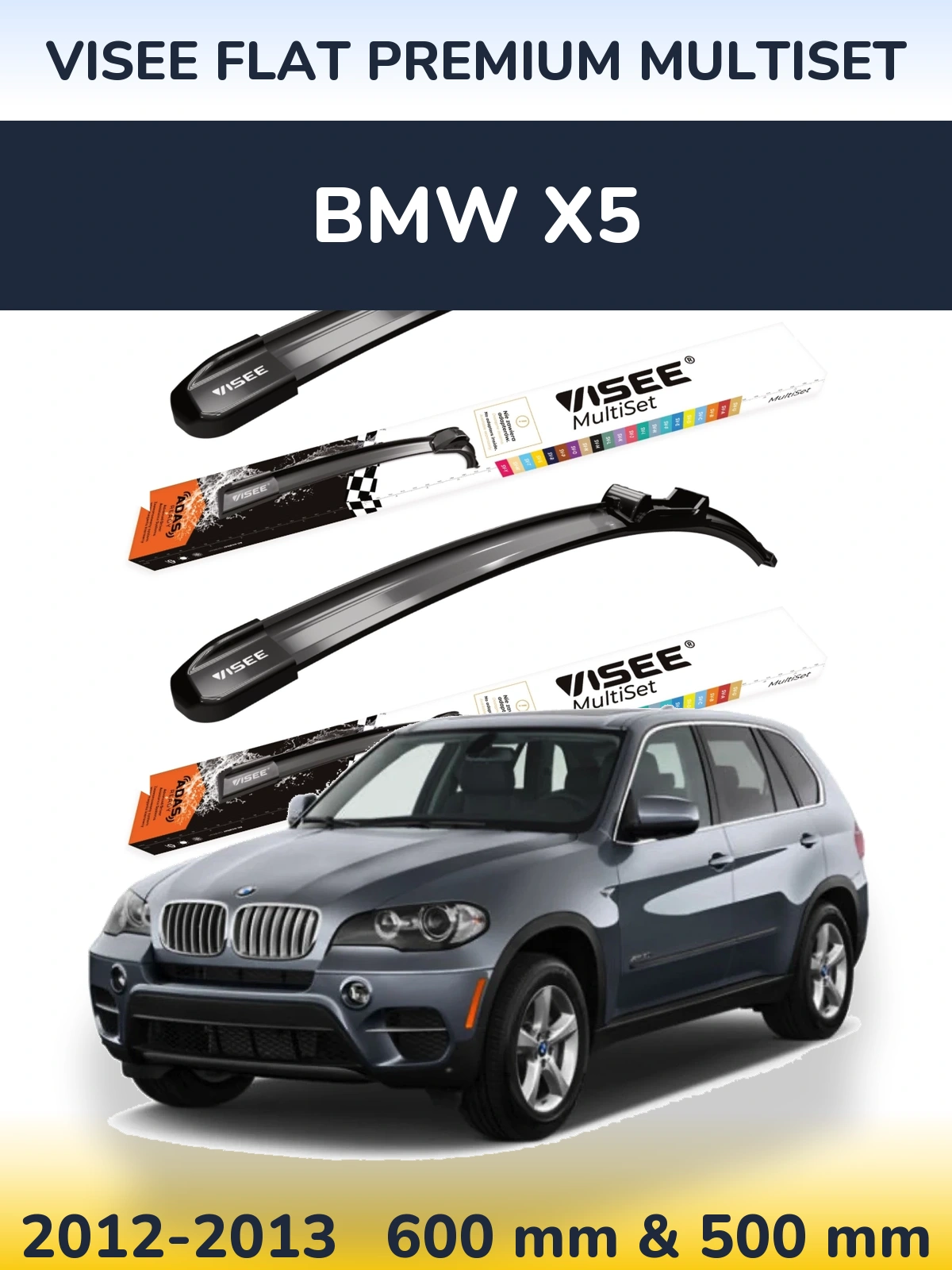 Torkarblad VISEE FLAT PREMIUM MultiSet för BMW X5