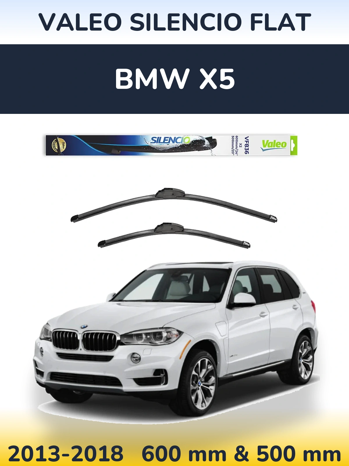 Torkarblad Valeo Silencio Flat för BMW X5