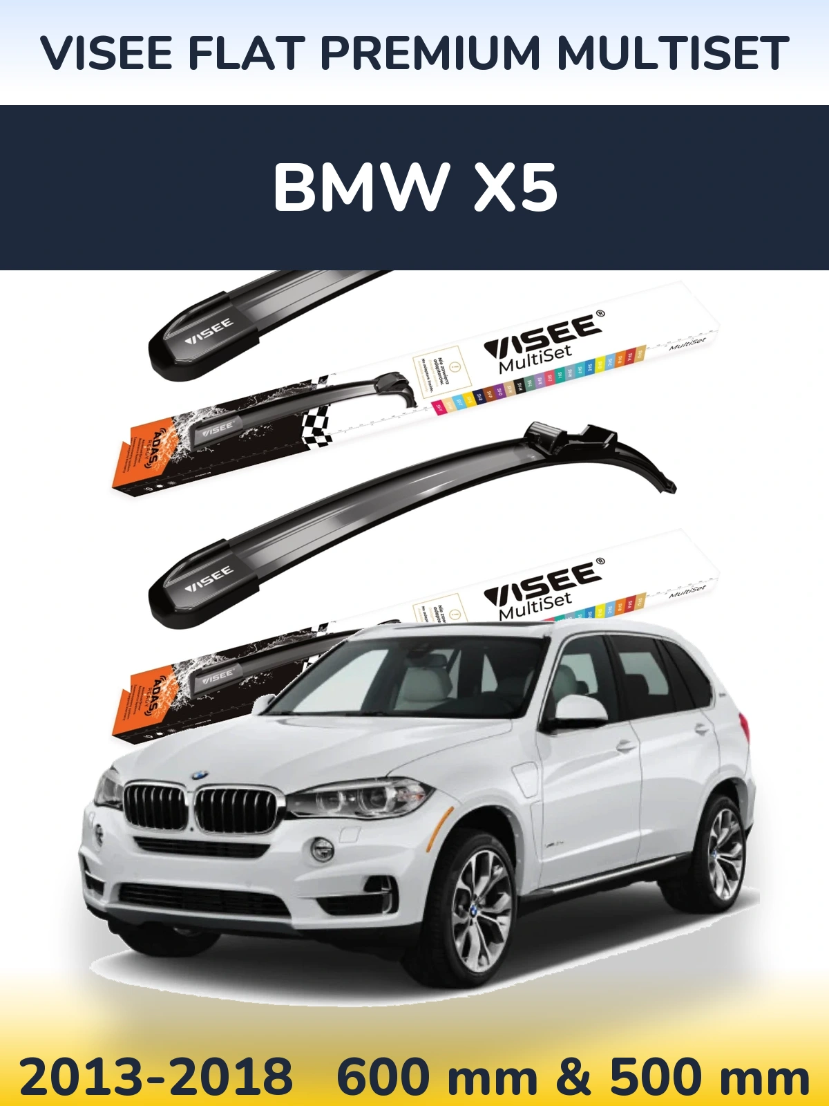 Torkarblad VISEE FLAT PREMIUM MultiSet för BMW X5