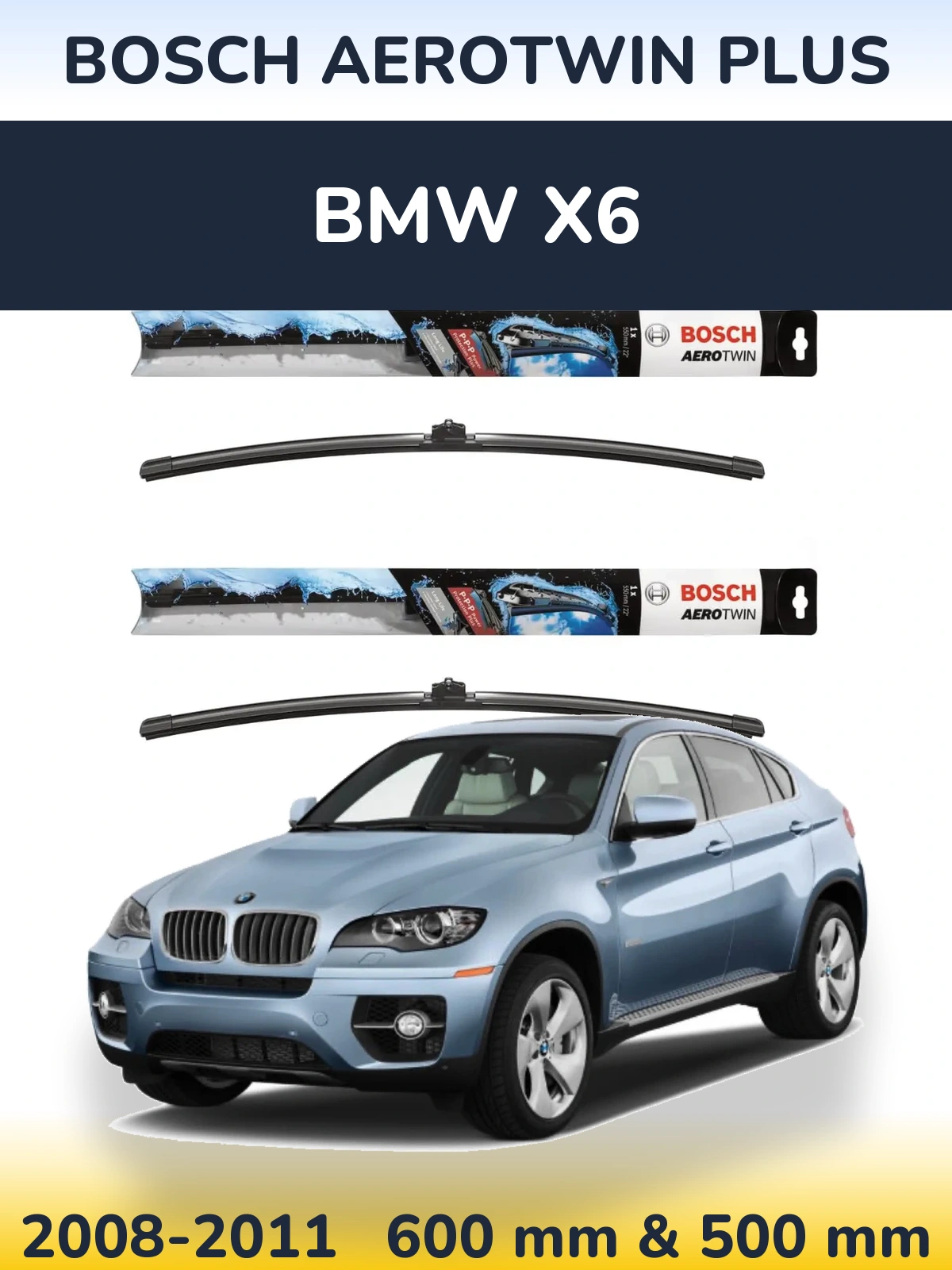 Torkarblad BOSCH AeroTwin Plus för BMW X6