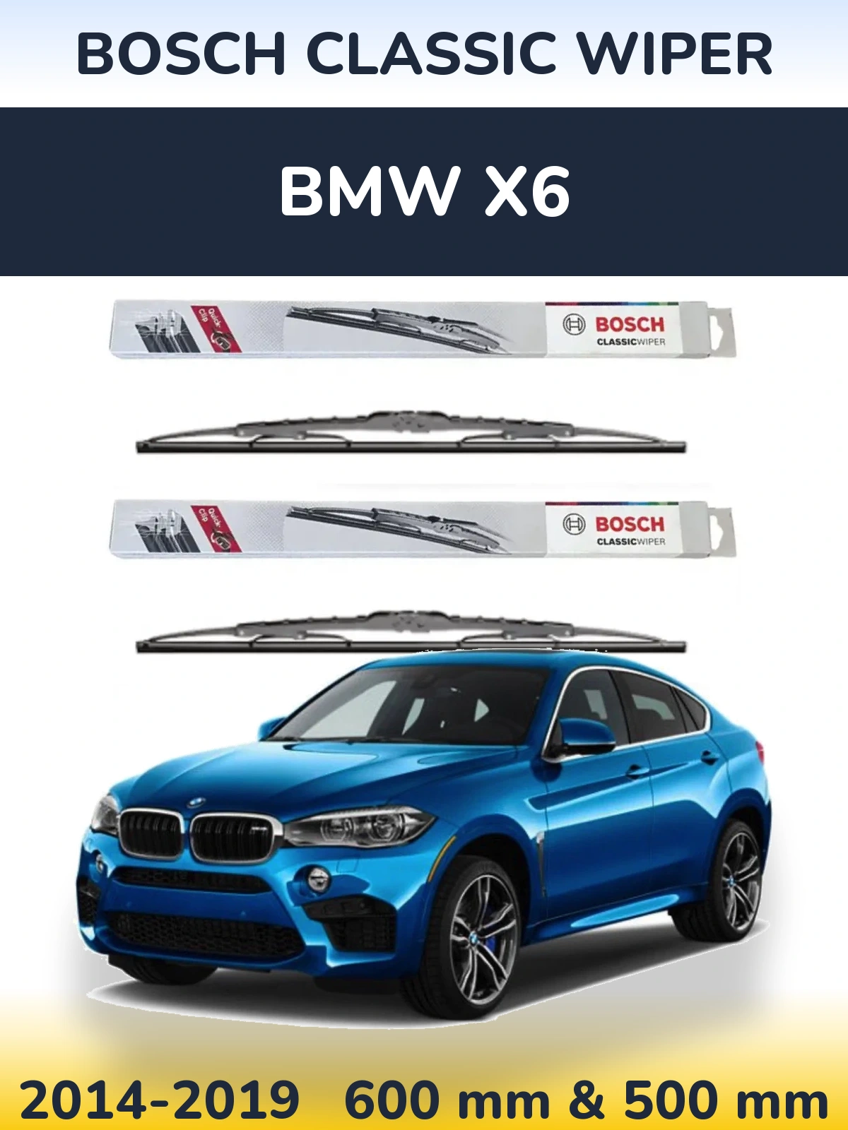 Torkarblad BOSCH Classic Wiper för BMW X6
