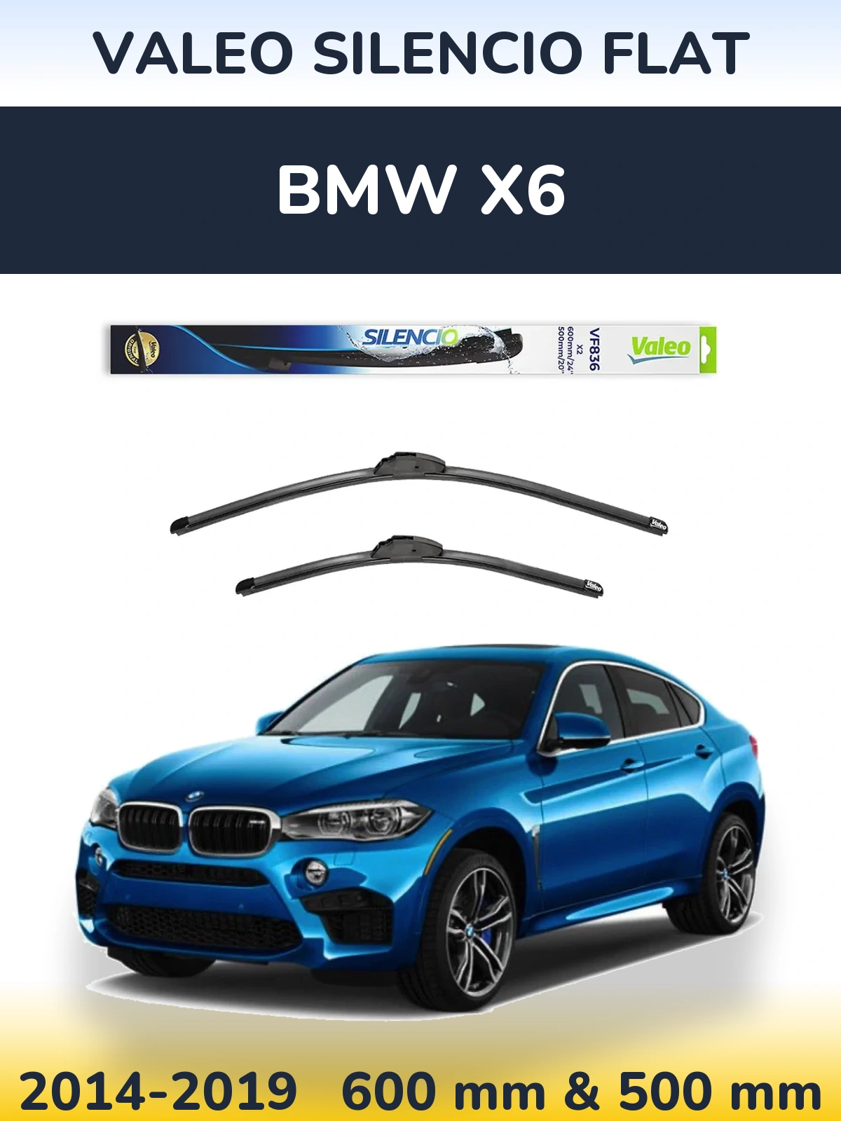 Torkarblad Valeo Silencio Flat för BMW X6
