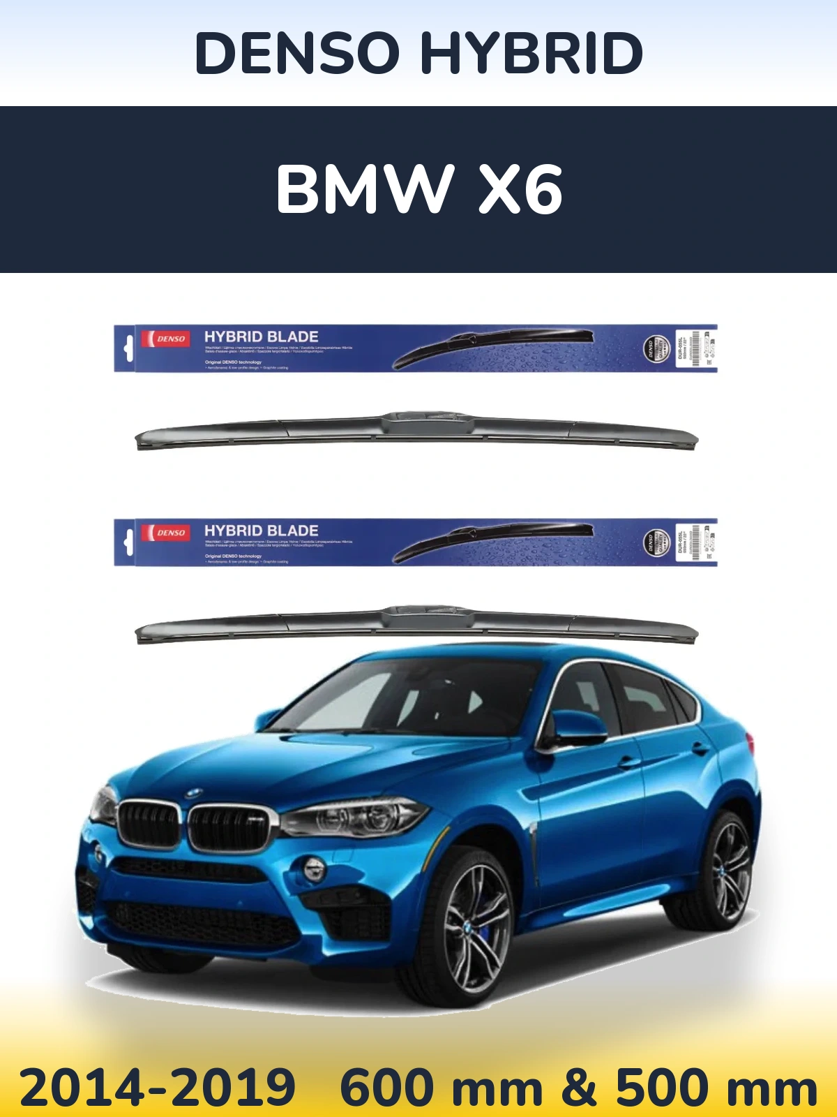 Torkarblad Denso Hybrid för BMW X6