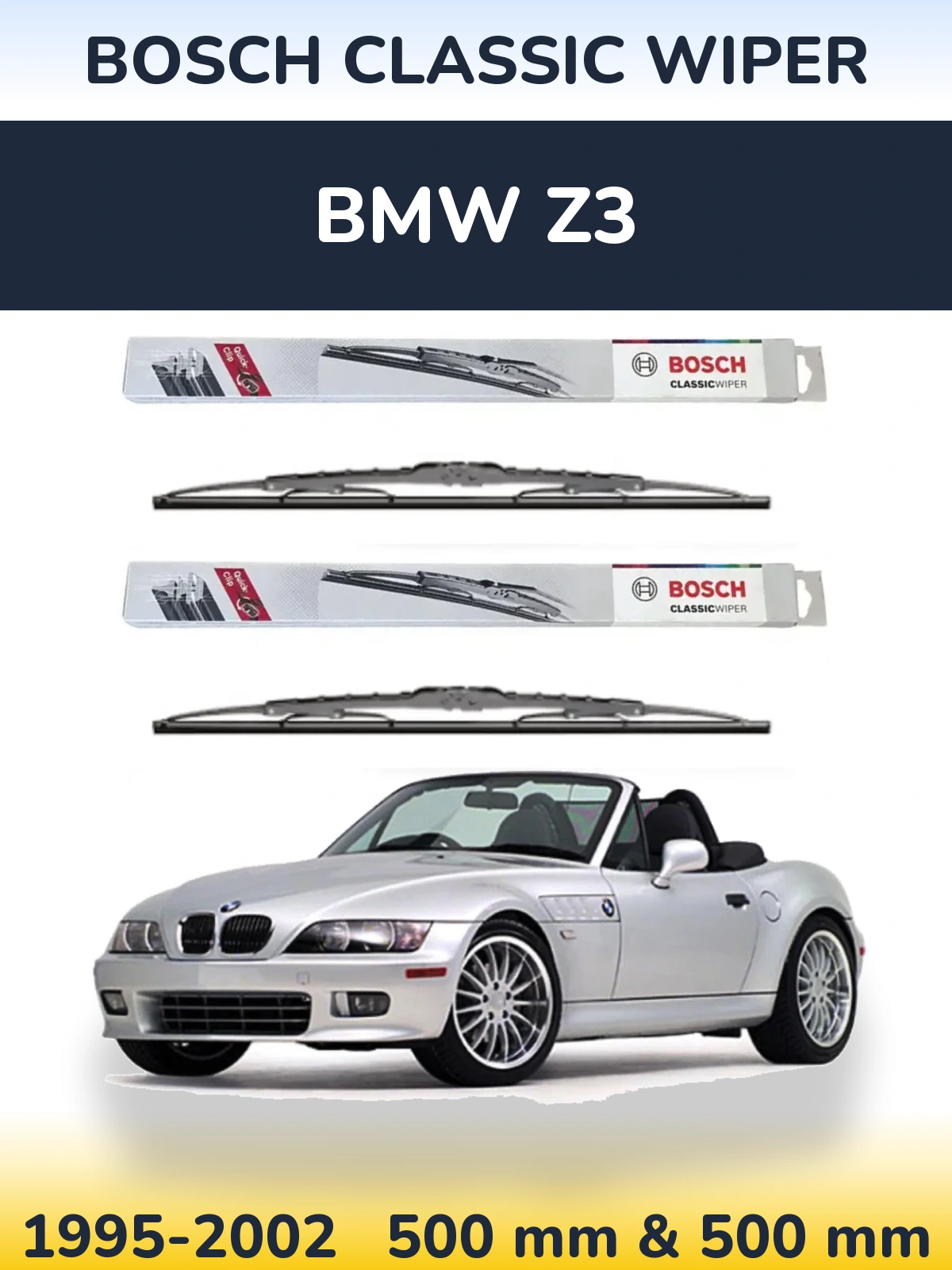 Torkarblad BOSCH Classic Wiper för BMW Z3