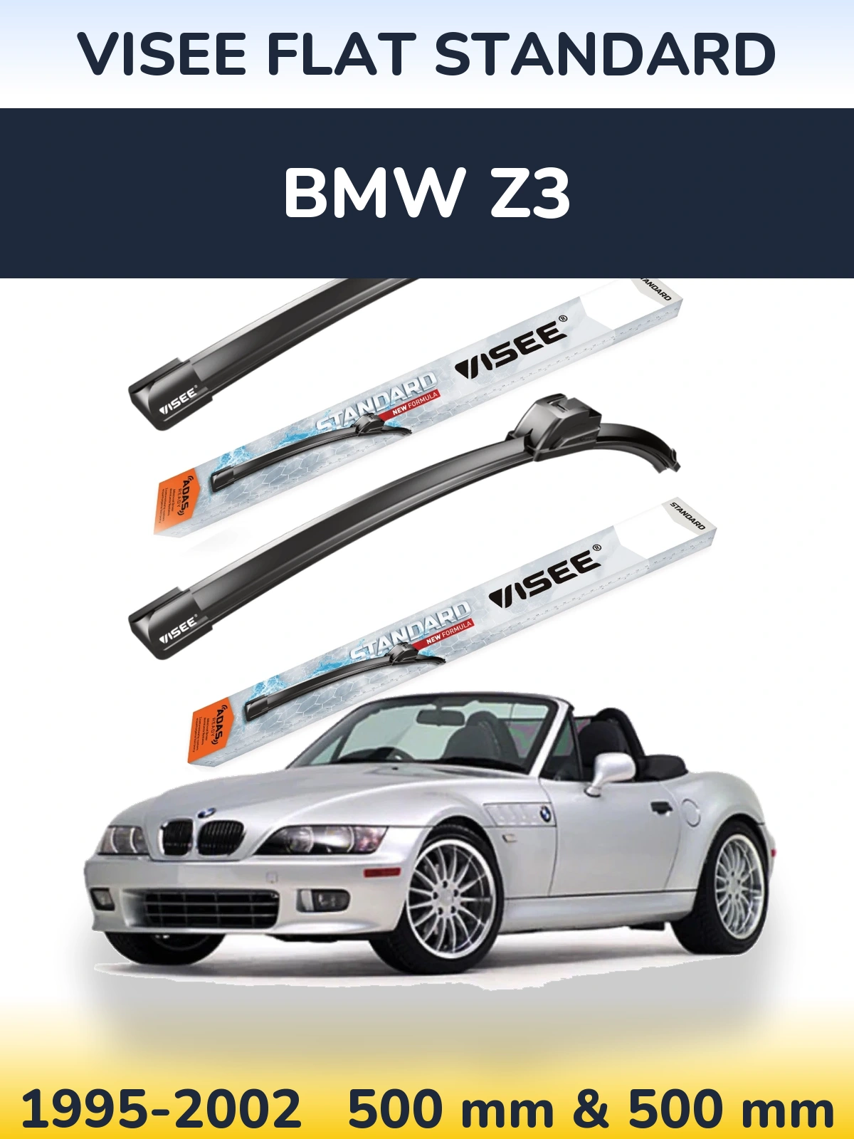 Torkarblad VISEE FLAT STANDARD för BMW Z3