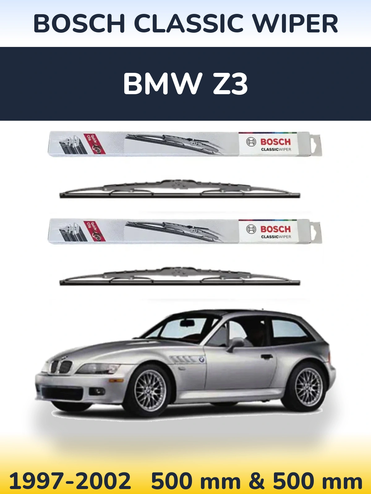 Torkarblad BOSCH Classic Wiper för BMW Z3
