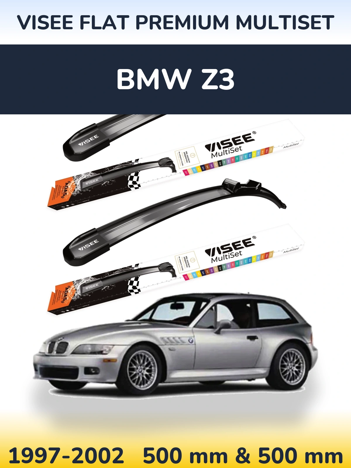 Torkarblad VISEE FLAT PREMIUM MultiSet för BMW Z3