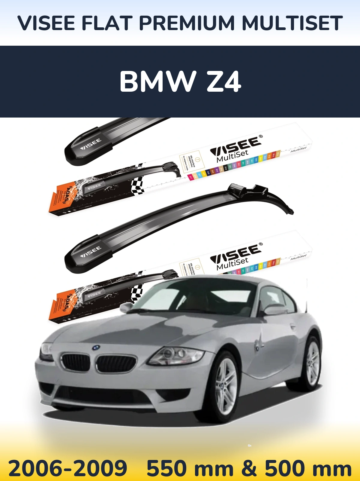 Torkarblad VISEE FLAT PREMIUM MultiSet för BMW Z4