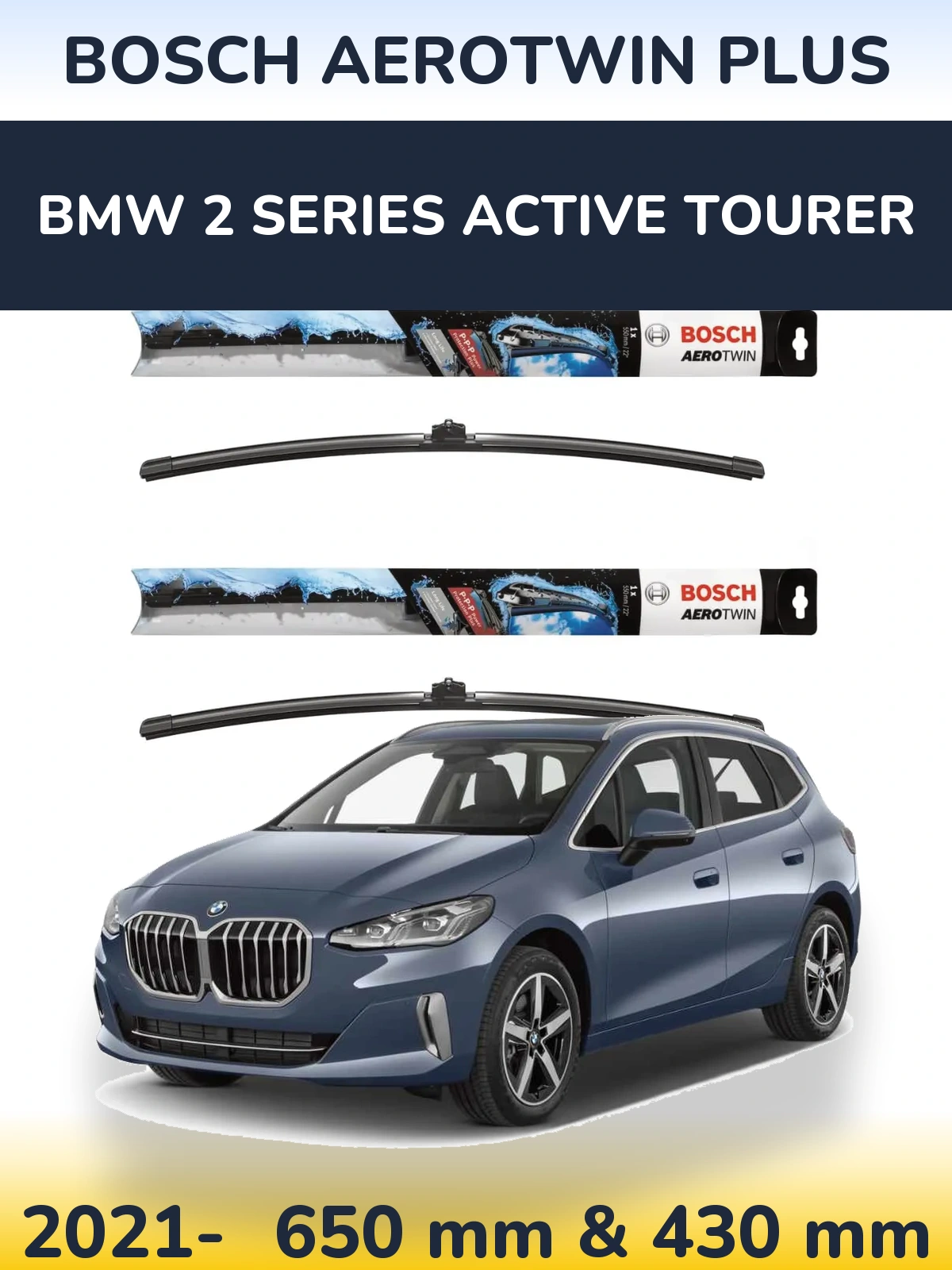 Torkarblad BOSCH AeroTwin Plus för BMW 2 Series Active Tourer