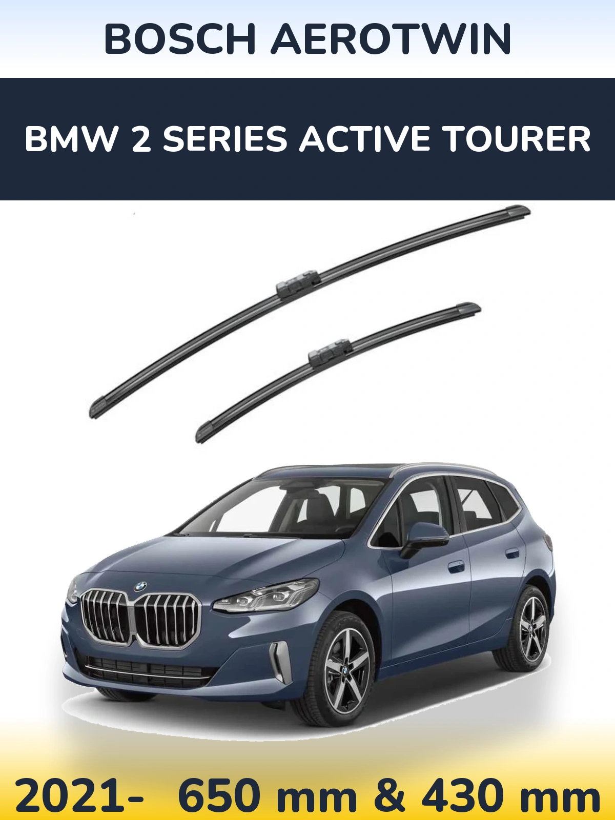 Torkarblad BOSCH AeroTwin för BMW 2 Series Active Tourer