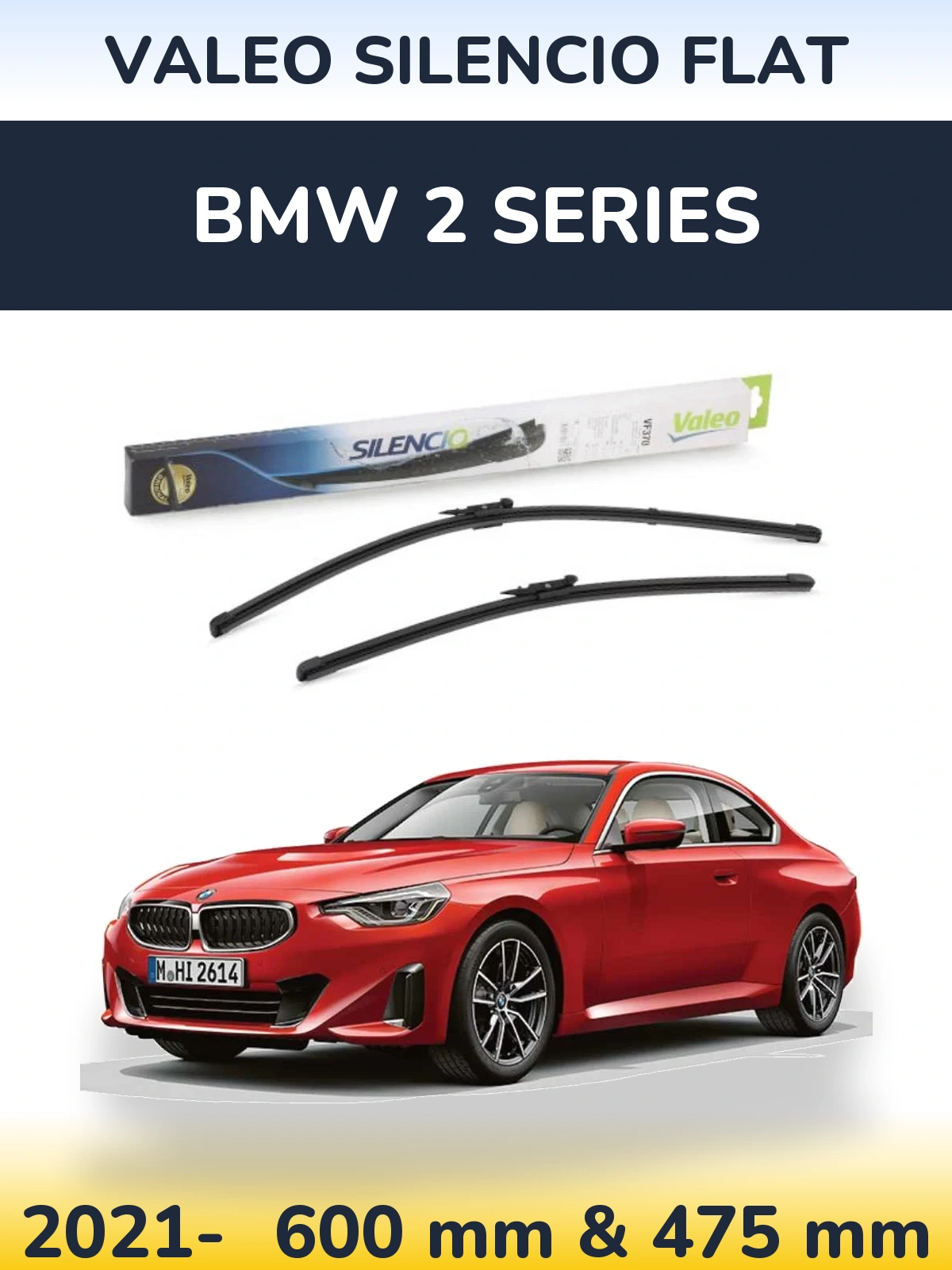 Torkarblad Valeo Silencio Flat för BMW 2 Series