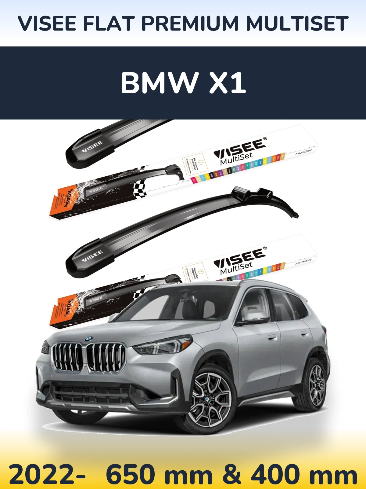 Torkarblad VISEE FLAT PREMIUM MultiSet för BMW X1