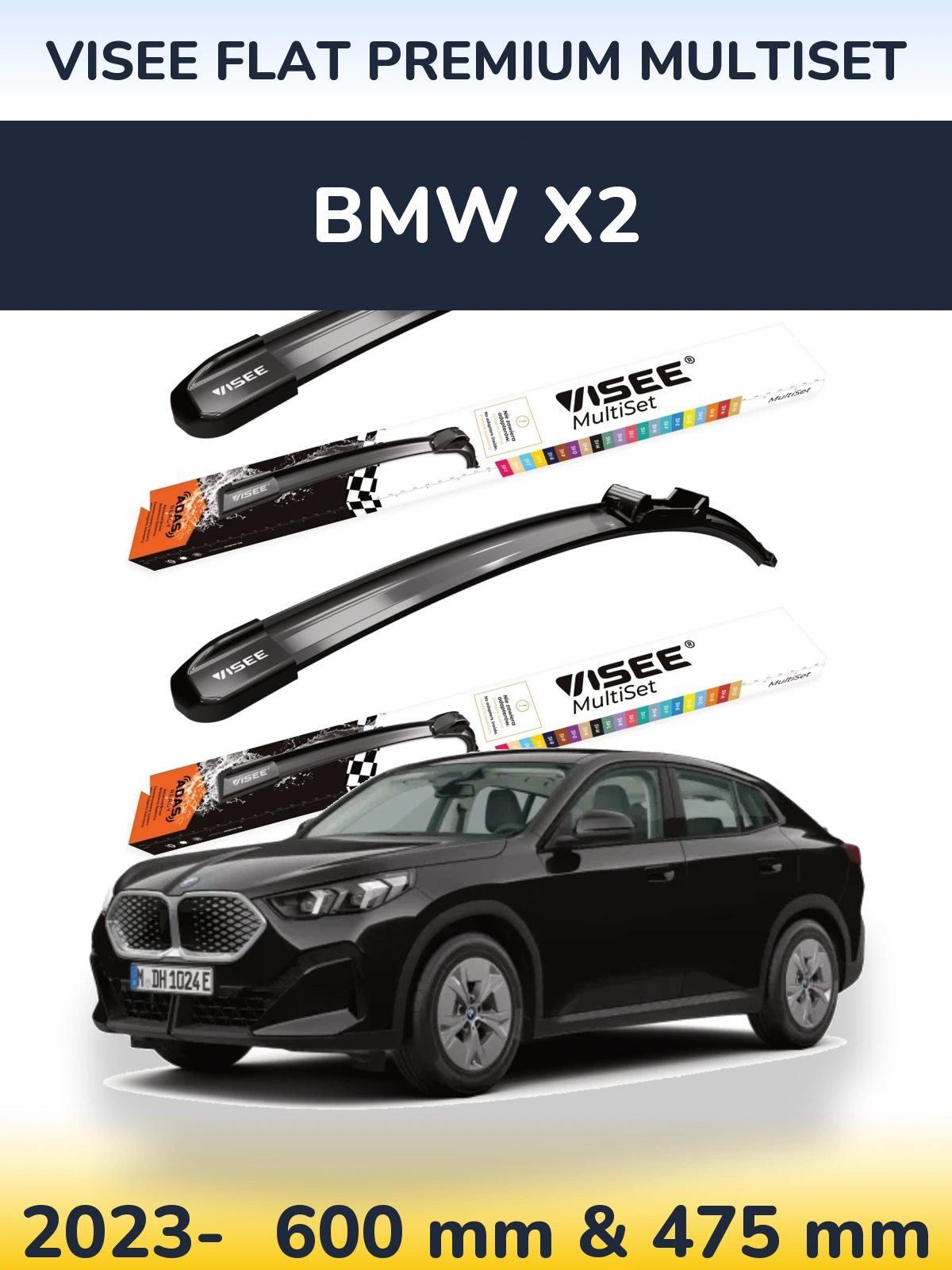 Torkarblad VISEE FLAT PREMIUM MultiSet för BMW X2
