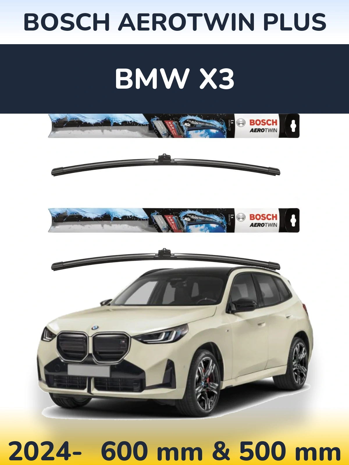 Torkarblad BOSCH AeroTwin Plus för BMW X3