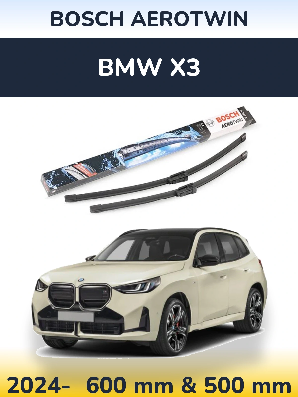 Torkarblad BOSCH AeroTwin för BMW X3