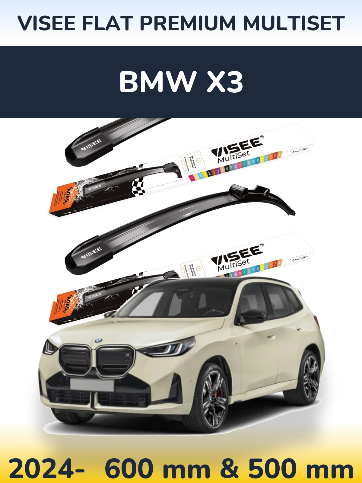 Torkarblad VISEE FLAT PREMIUM MultiSet för BMW X3