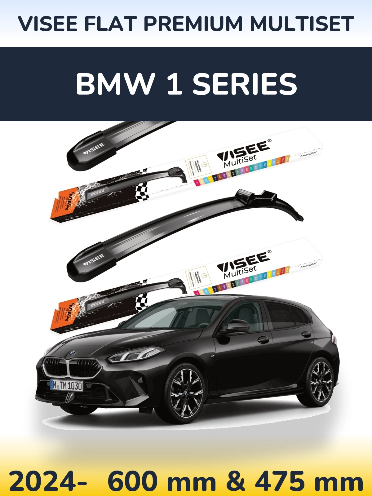 Torkarblad VISEE FLAT PREMIUM MultiSet för BMW 1 Series