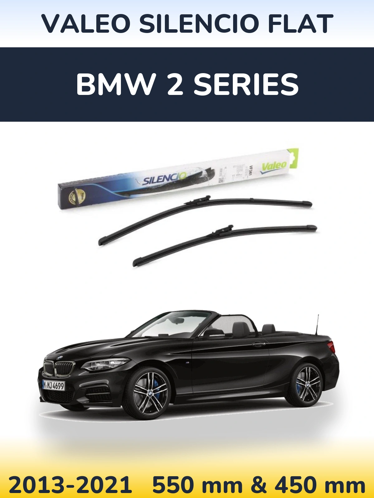 Torkarblad Valeo Silencio Flat för BMW 2 Series