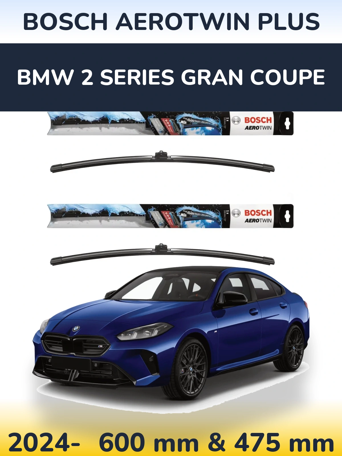 Torkarblad BOSCH AeroTwin Plus för BMW 2 Series Gran Coupe