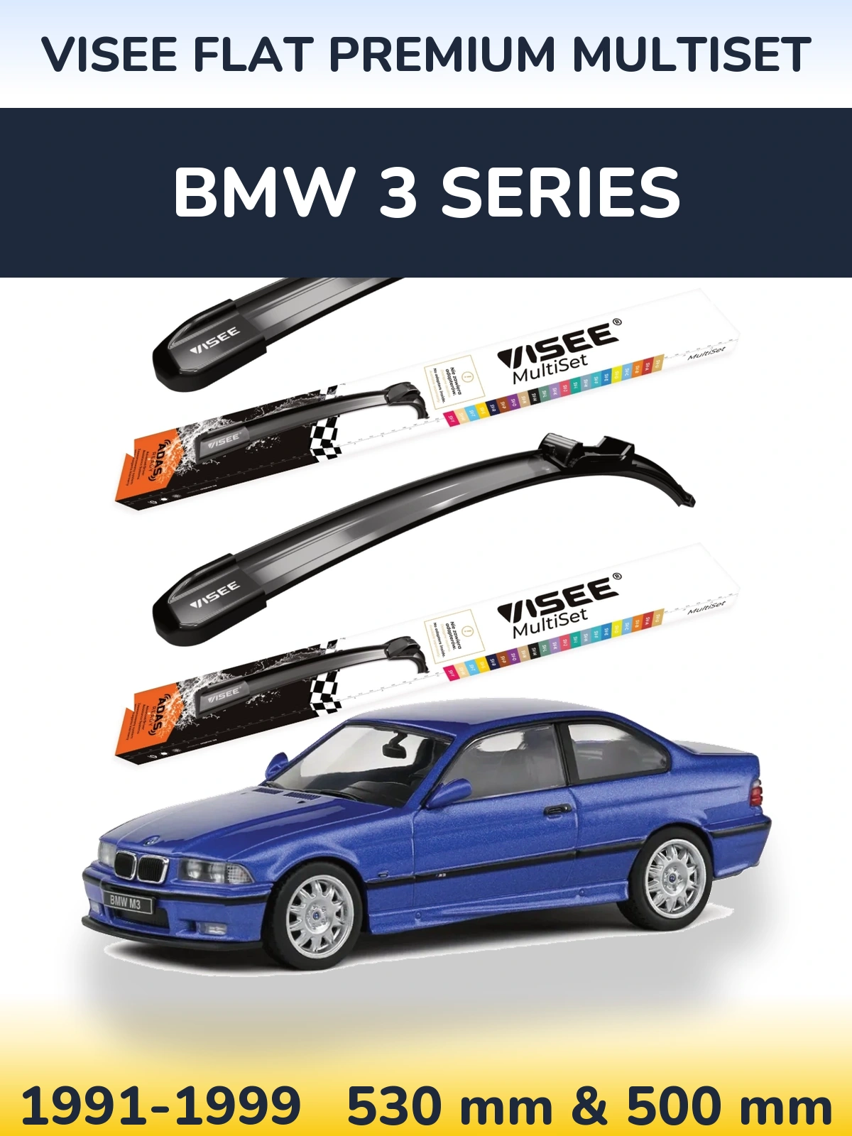 Torkarblad VISEE FLAT PREMIUM MultiSet för BMW 3 Series