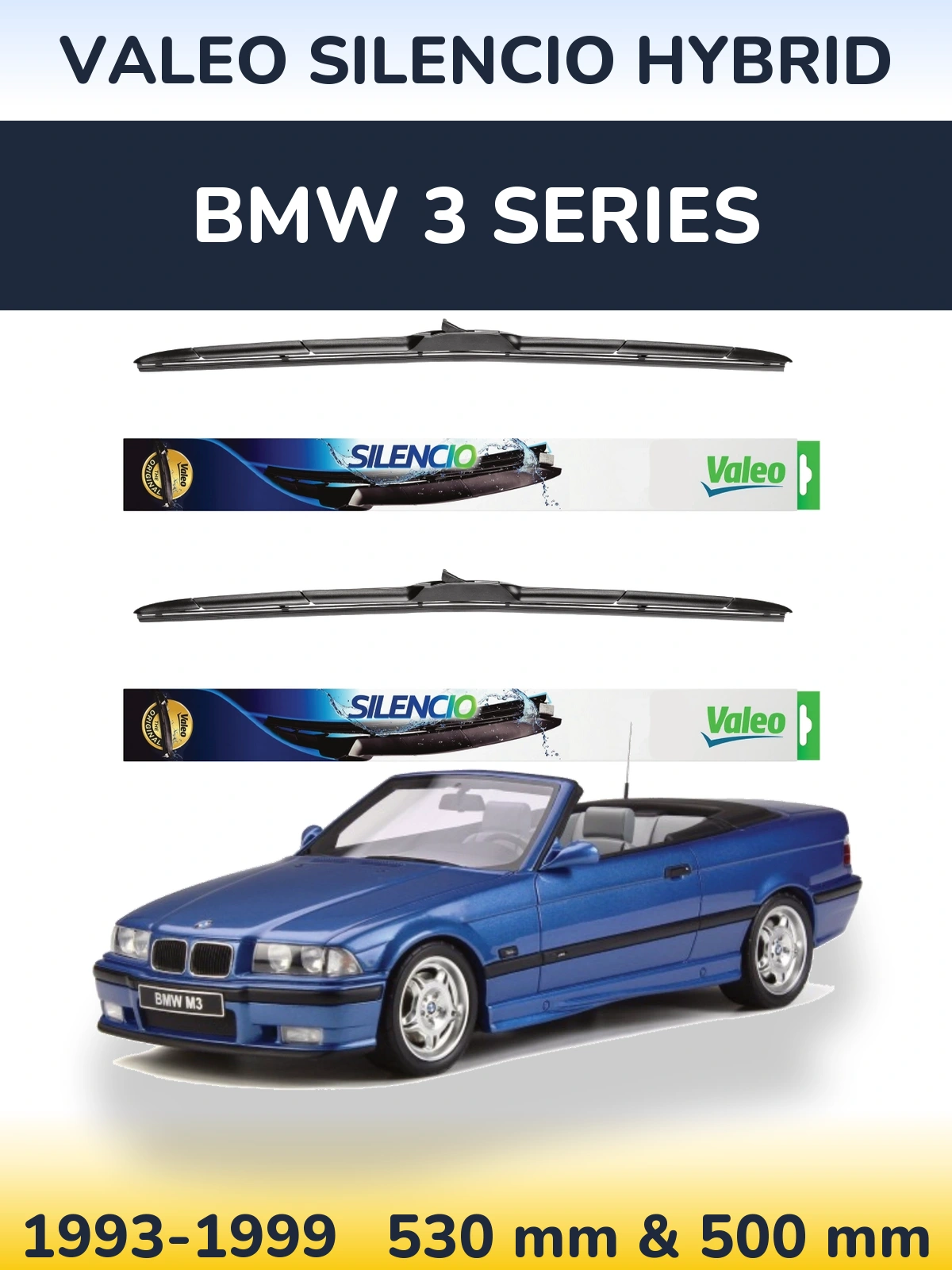 Torkarblad Valeo Silencio Hybrid för BMW 3 Series