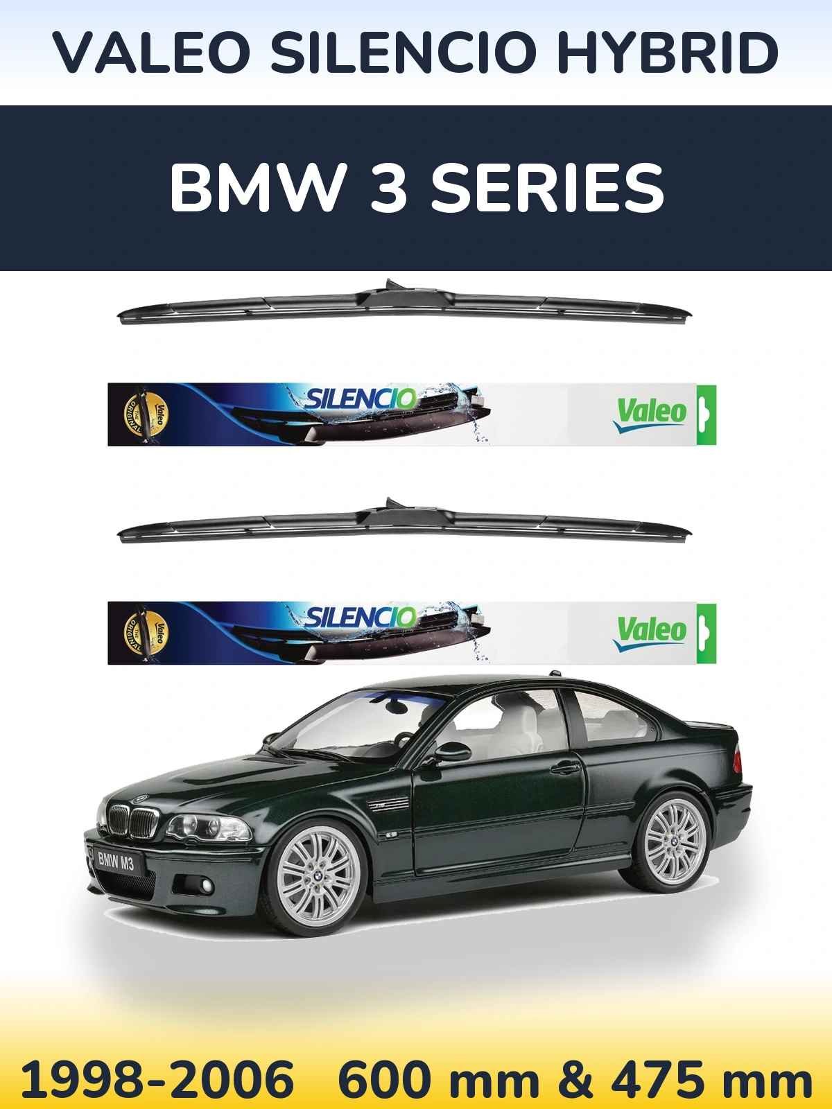 Torkarblad Valeo Silencio Hybrid för BMW 3 Series