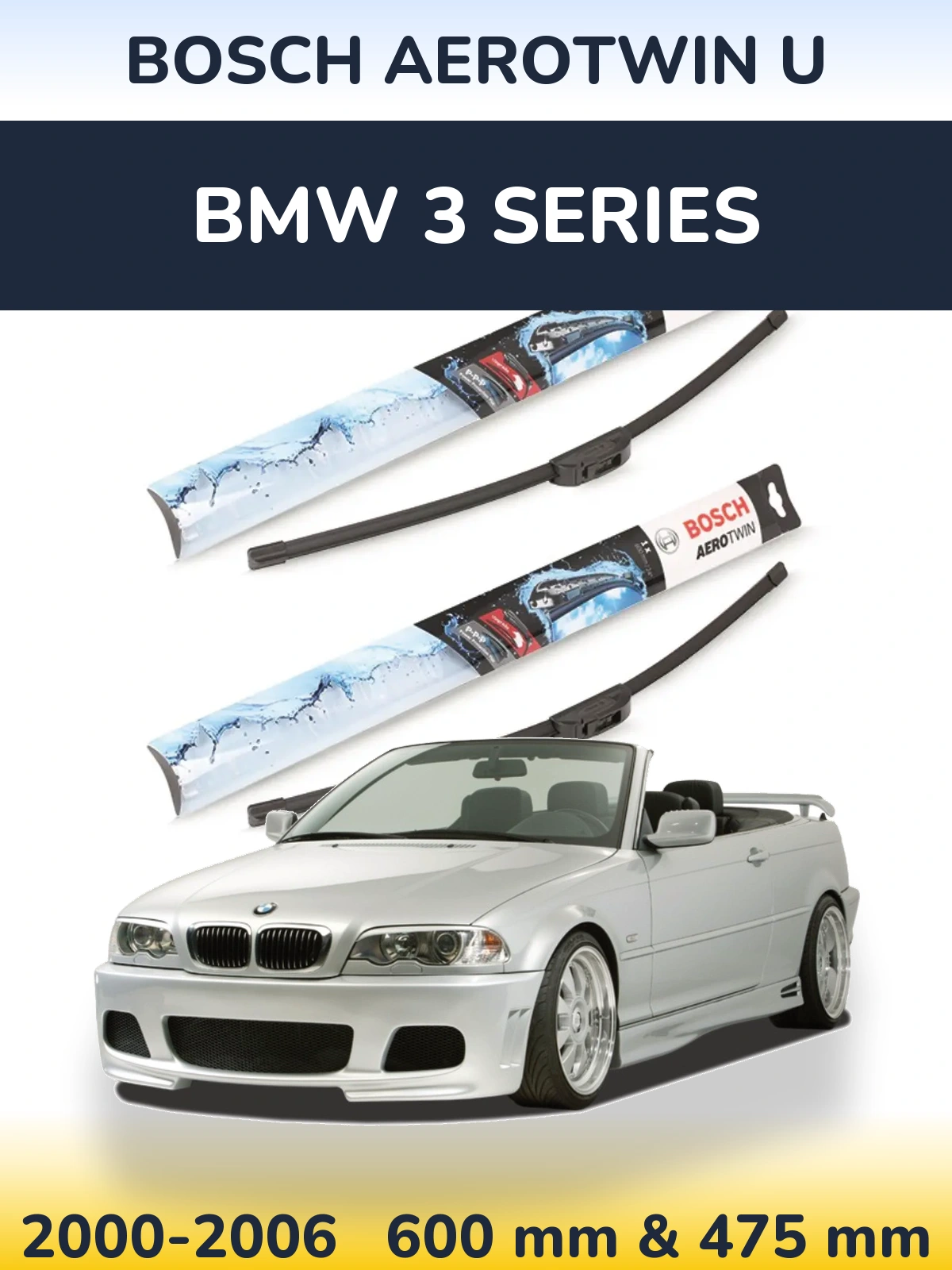 Torkarblad BOSCH AeroTwin U för BMW 3 Series