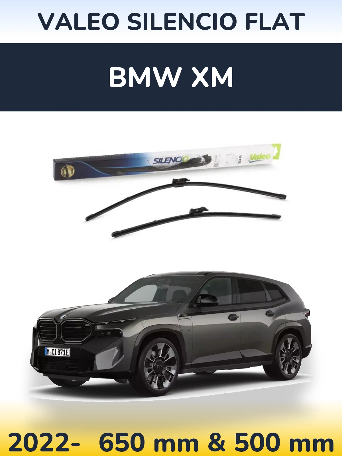 Torkarblad Valeo Silencio Flat för BMW XM
