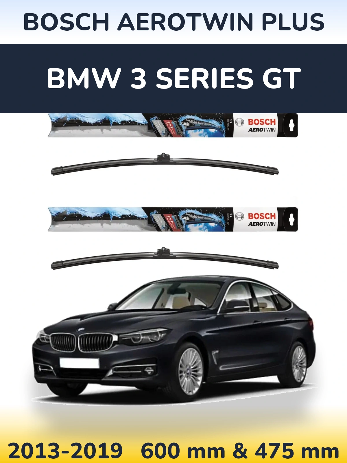 Torkarblad BOSCH AeroTwin Plus för BMW 3 Series GT