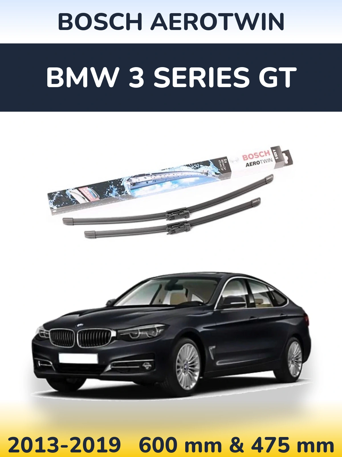 Torkarblad BOSCH AeroTwin för BMW 3 Series GT