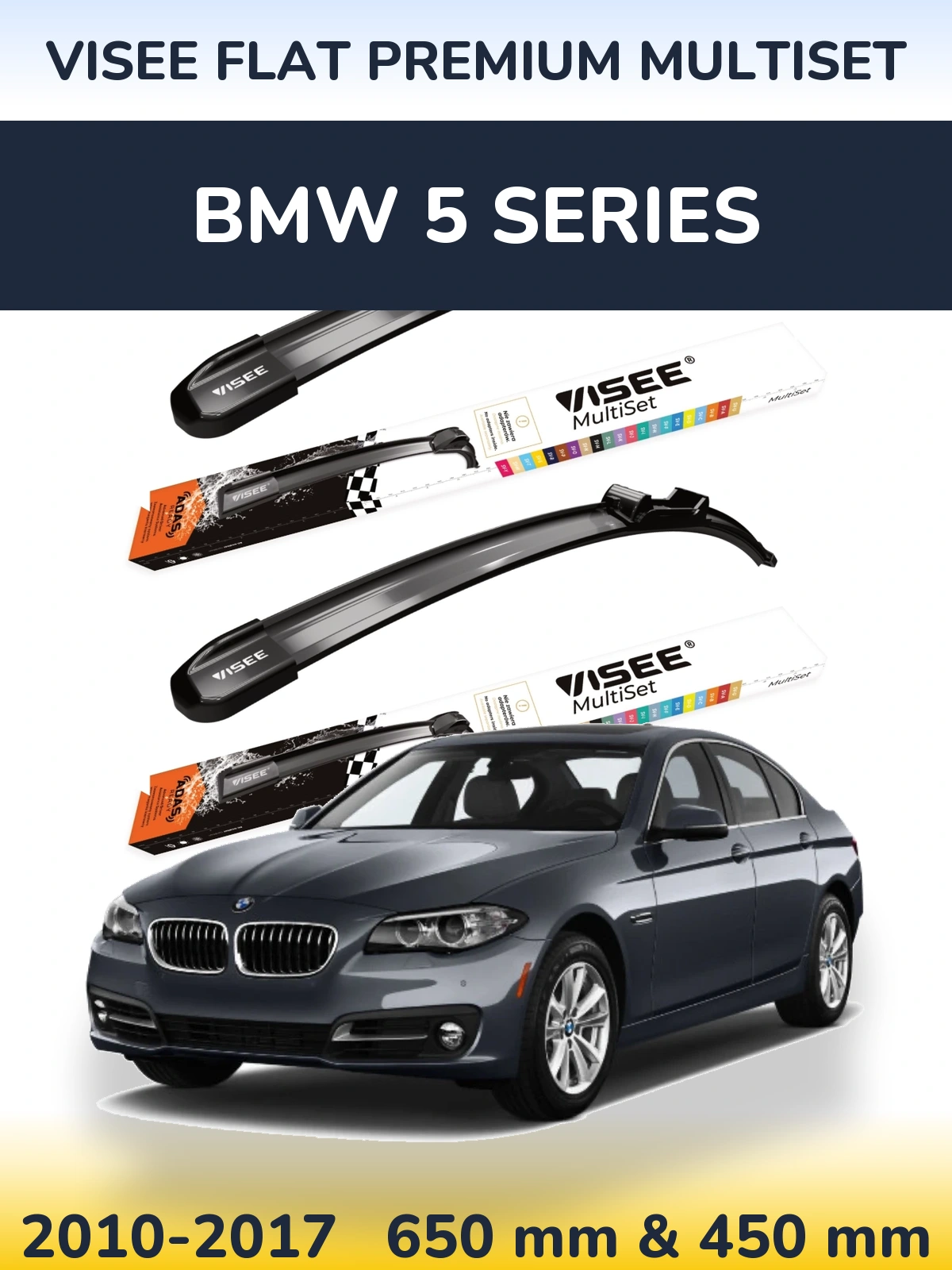 Torkarblad VISEE FLAT PREMIUM MultiSet för BMW 5 Series