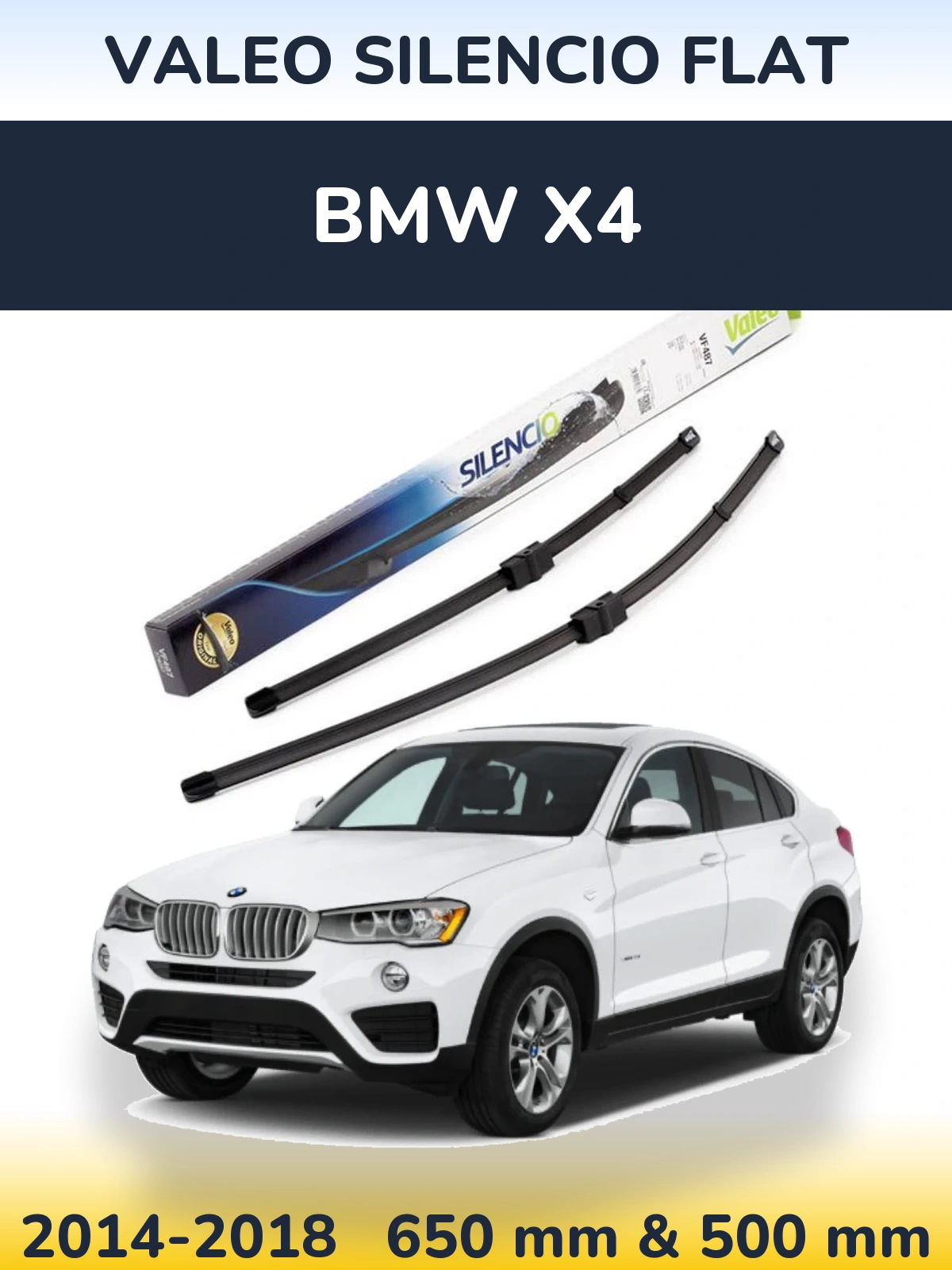 Torkarblad Valeo Silencio Flat för BMW X4