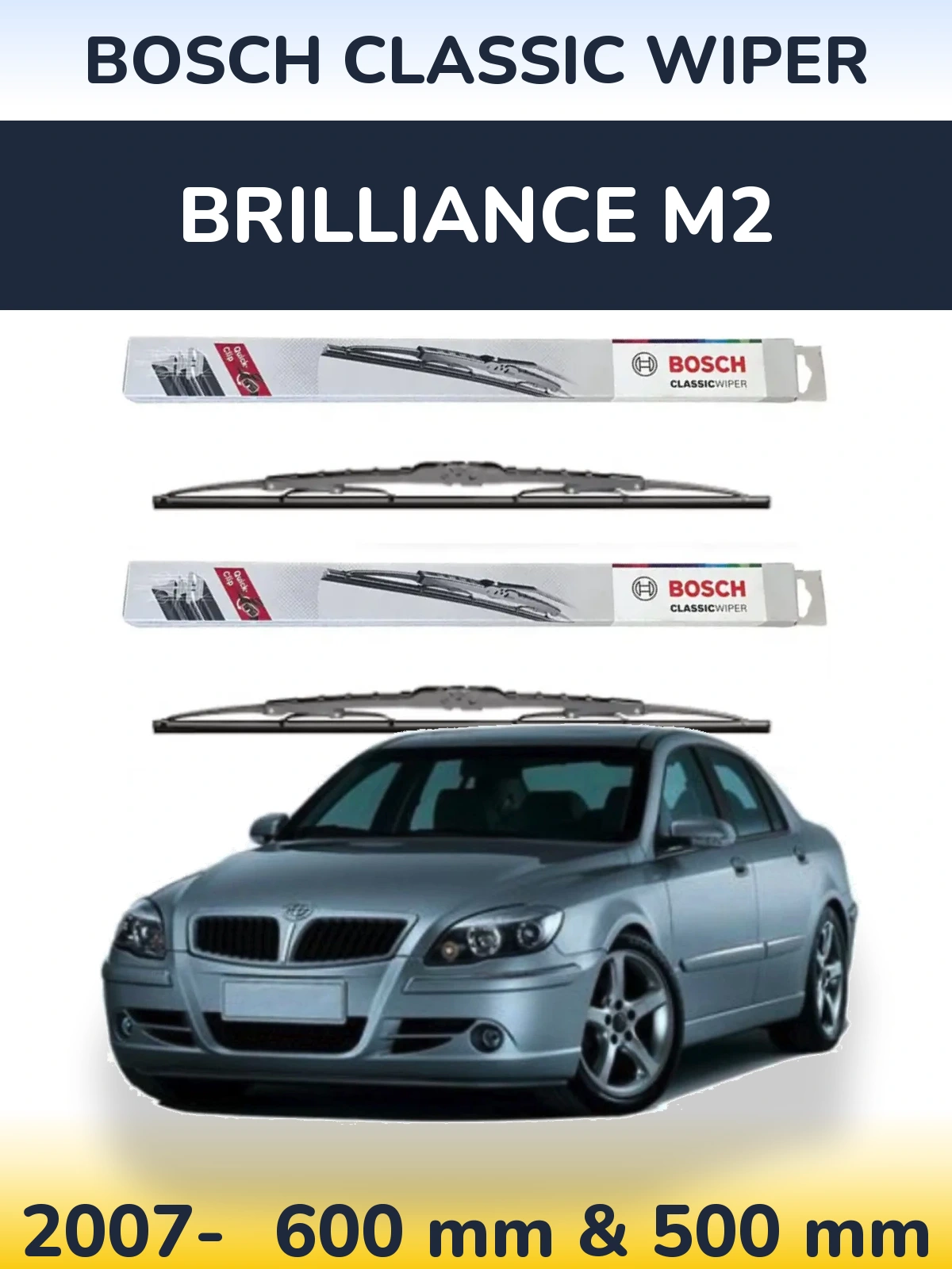 Torkarblad BOSCH Classic Wiper för Brilliance M2