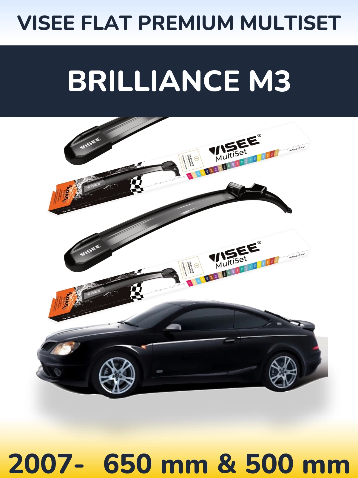 Torkarblad VISEE FLAT PREMIUM MultiSet för Brilliance M3
