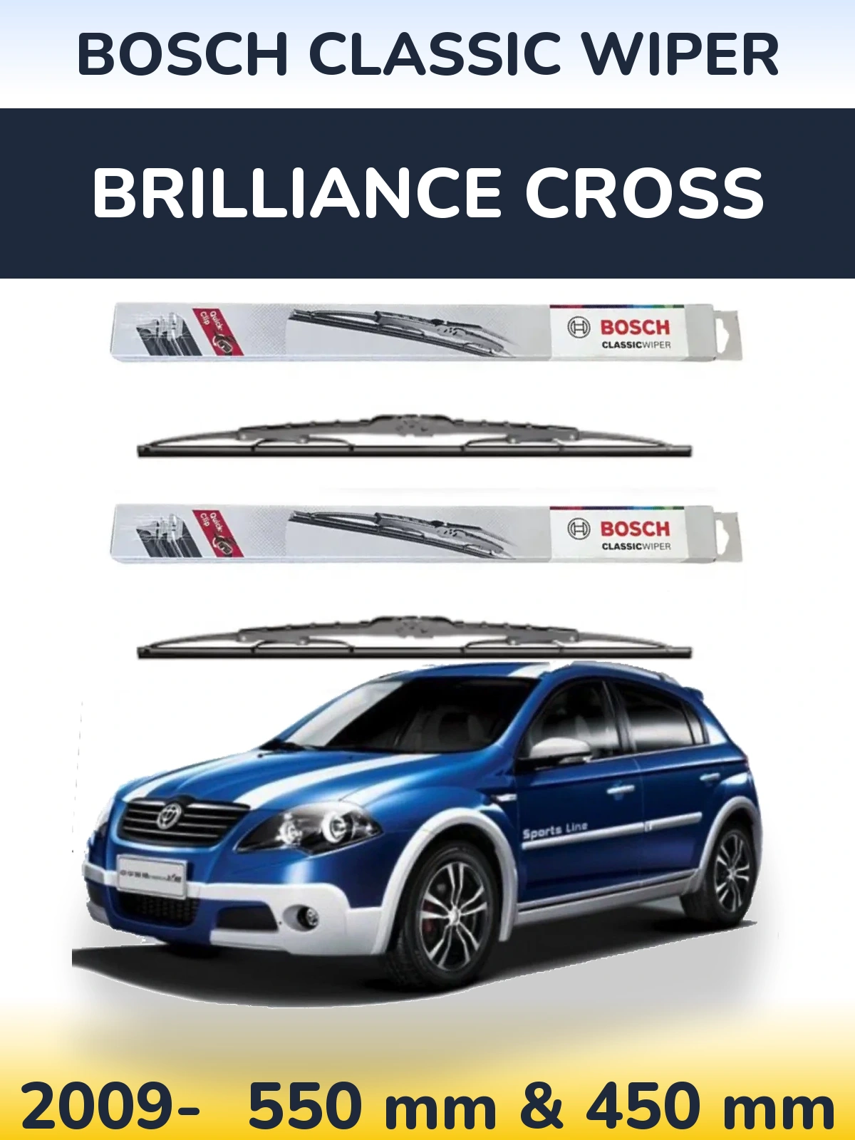 Torkarblad BOSCH Classic Wiper för Brilliance Cross