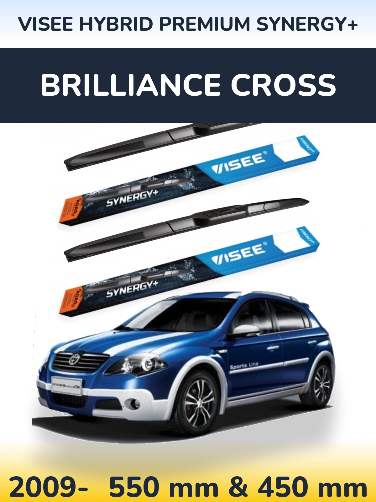 Torkarblad VISEE HYBRID PREMIUM SYNERGY+ för Brilliance Cross