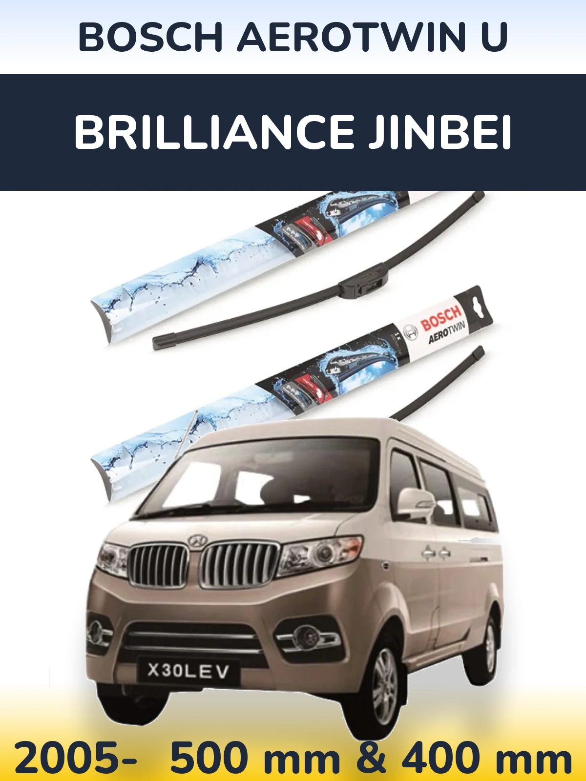 Torkarblad BOSCH AeroTwin U för Brilliance Jinbei