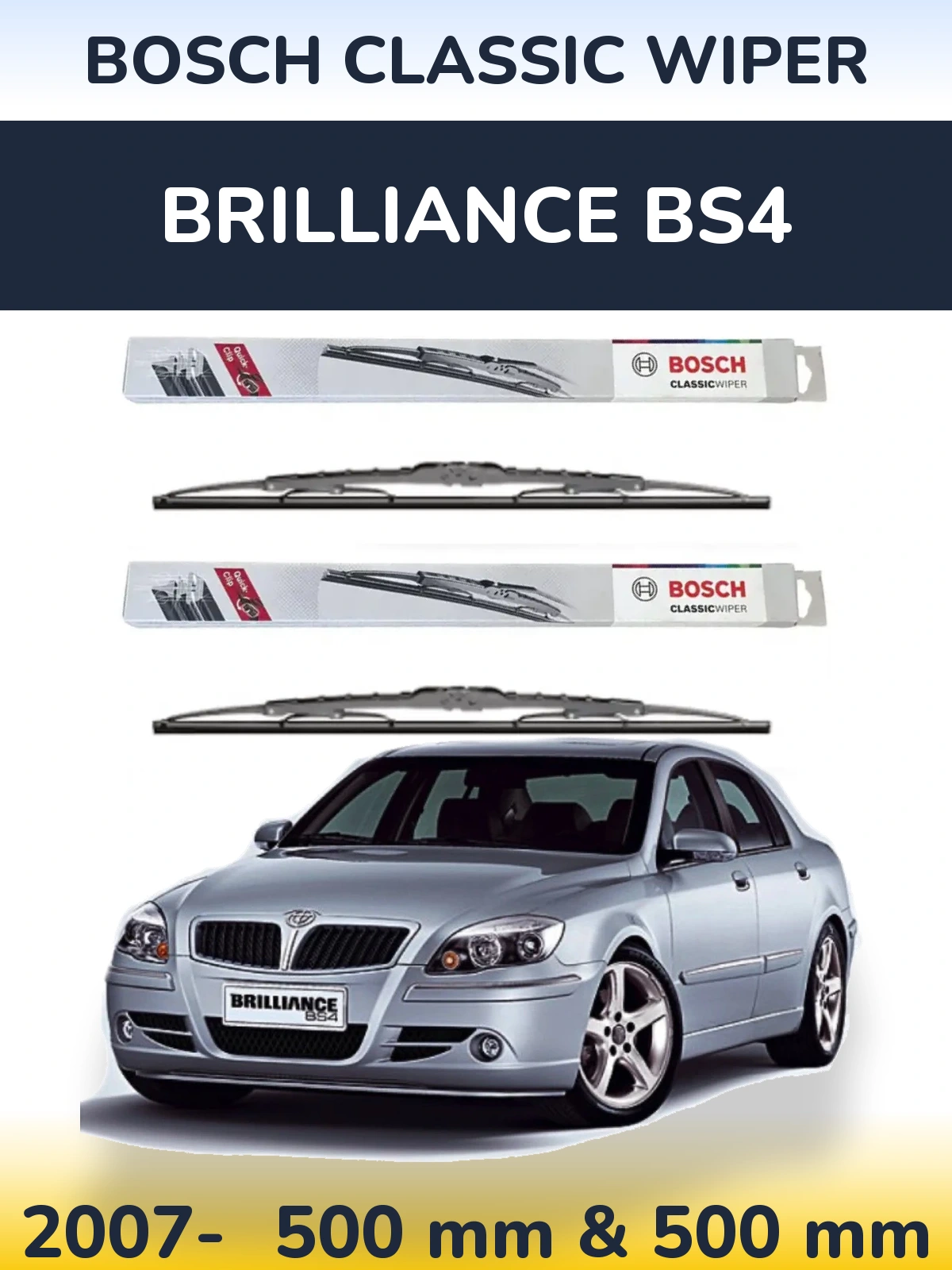 Torkarblad BOSCH Classic Wiper för Brilliance BS4