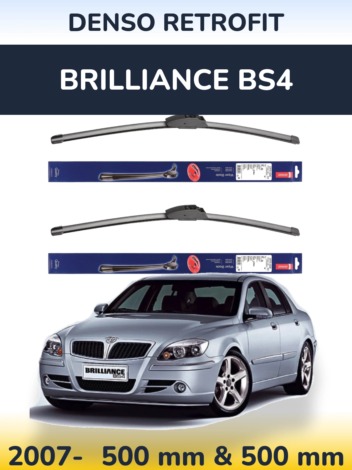 Torkarblad Denso Retrofit för Brilliance BS4