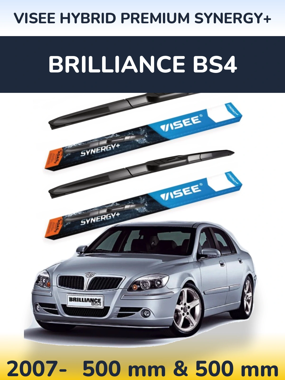 Torkarblad VISEE HYBRID PREMIUM SYNERGY+ för Brilliance BS4