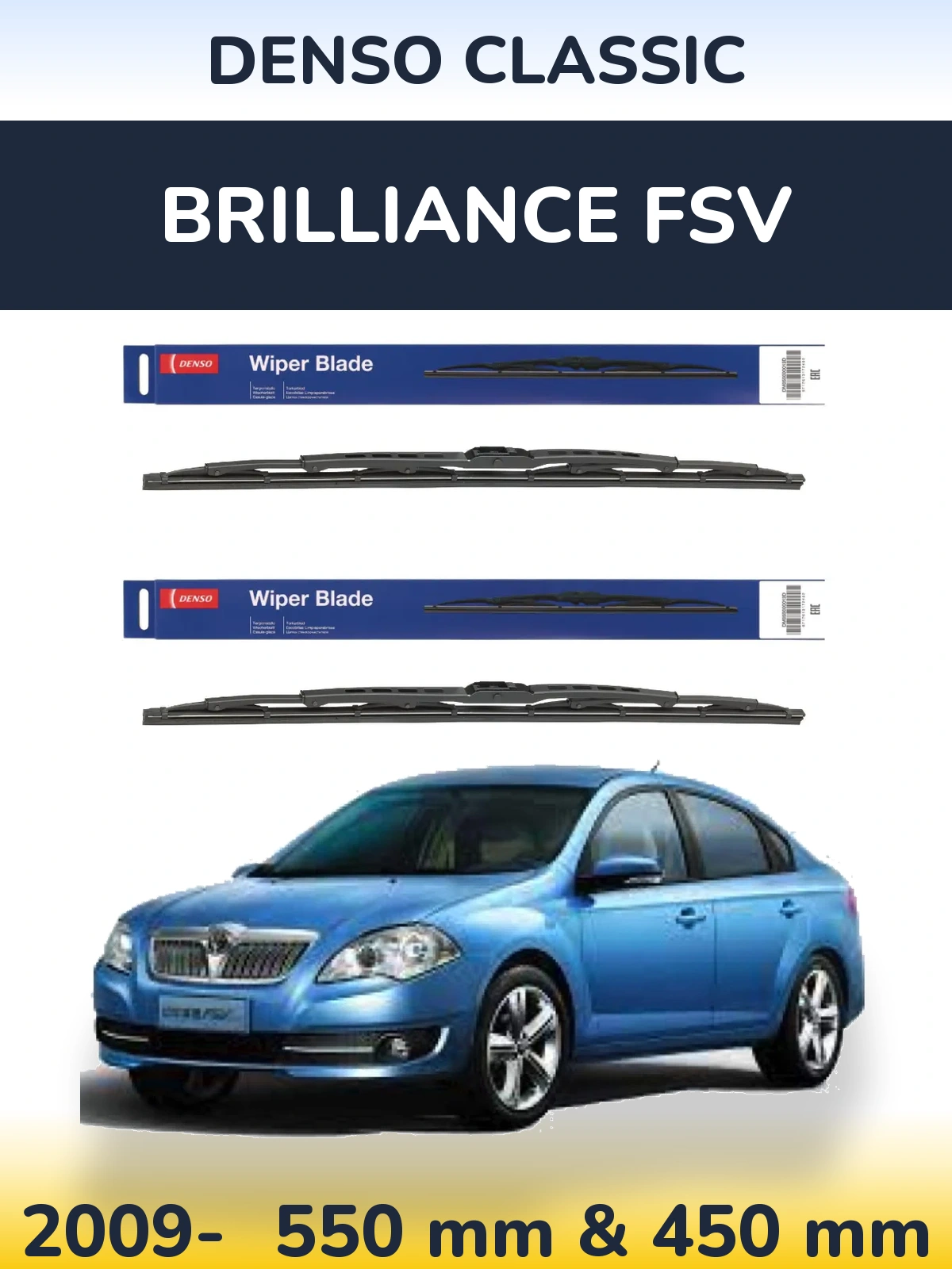 Torkarblad Denso Classic för Brilliance FSV