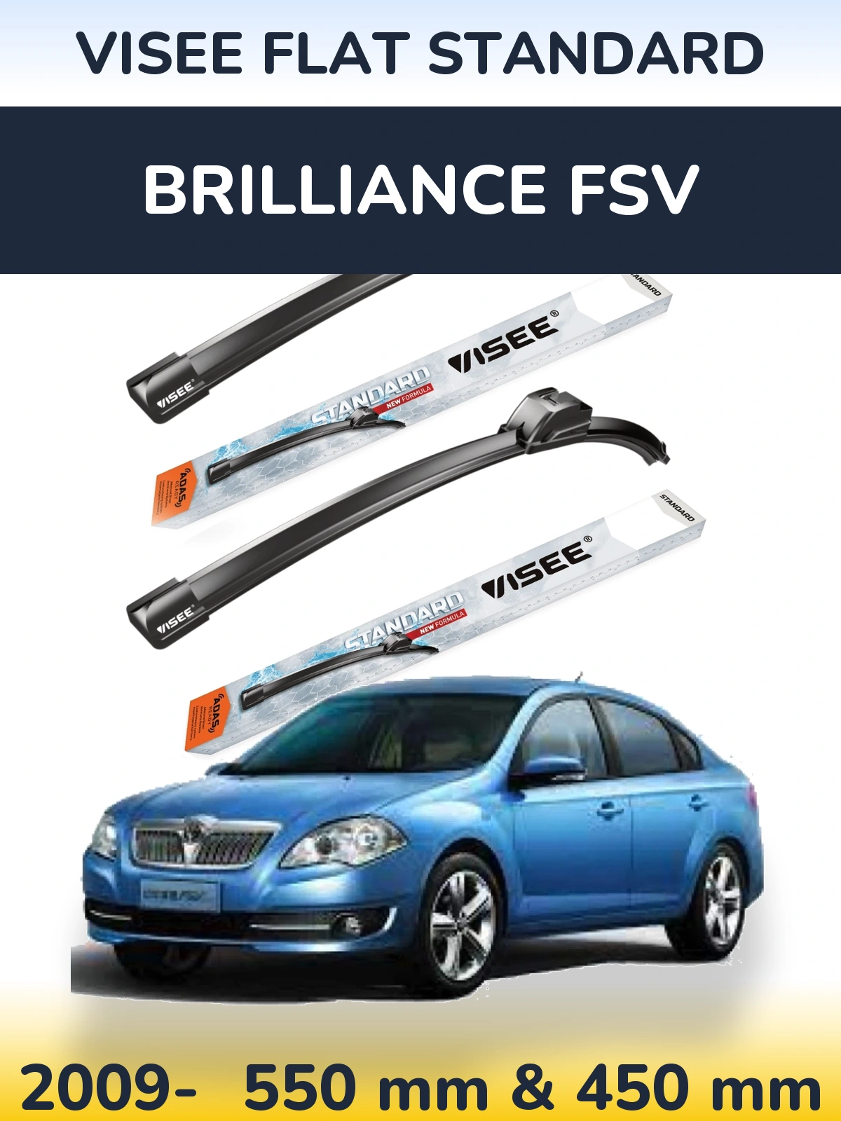 Torkarblad VISEE FLAT STANDARD för Brilliance FSV