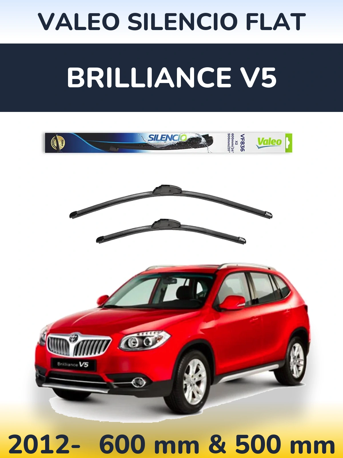 Torkarblad Valeo Silencio Flat för Brilliance V5