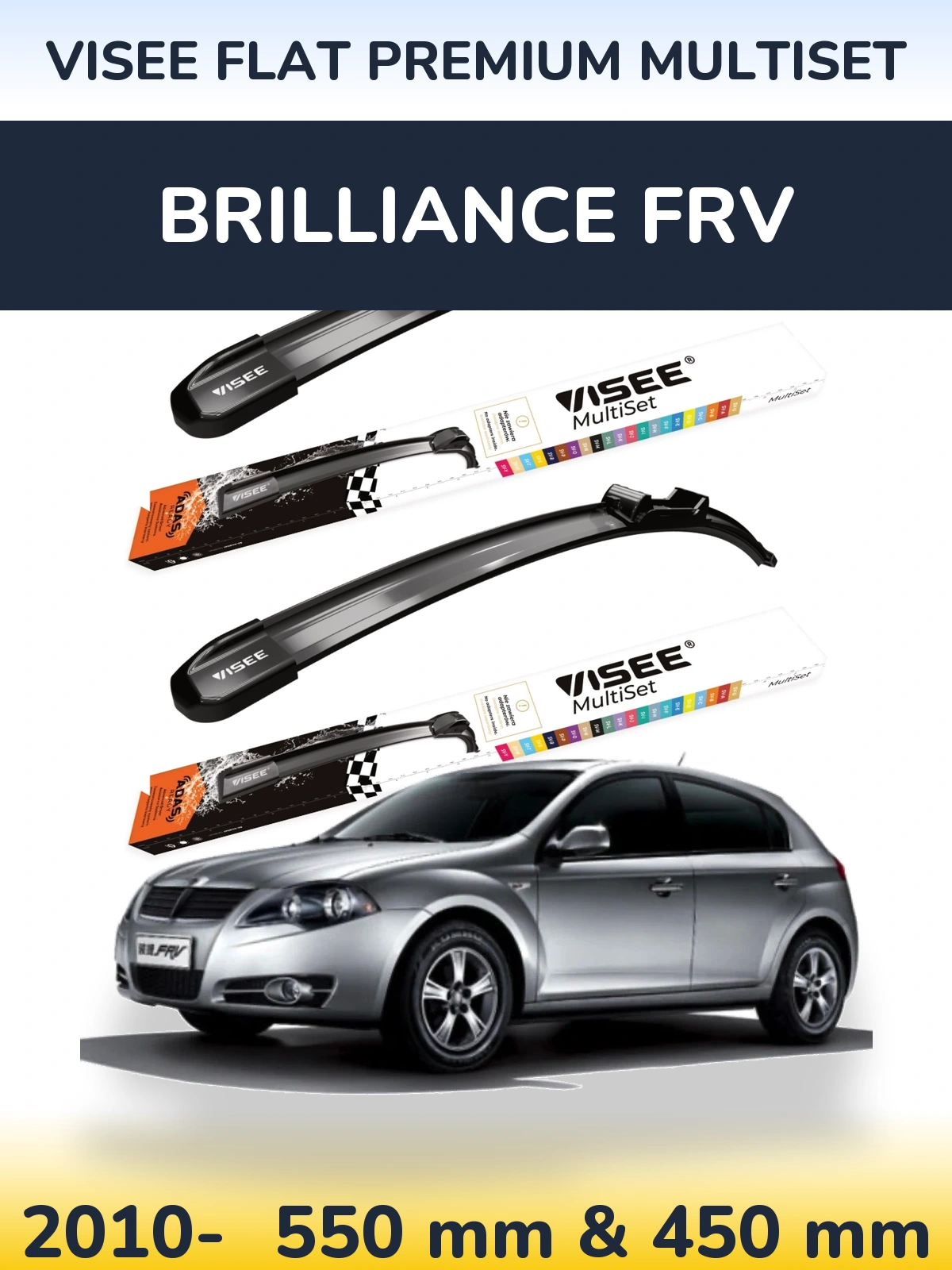 Torkarblad VISEE FLAT PREMIUM MultiSet för Brilliance FRV